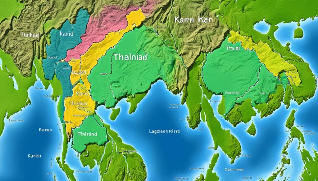 Geographic Distribution of Karen Language