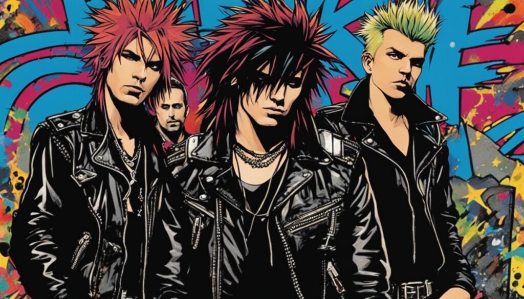 classic rock and punk anime